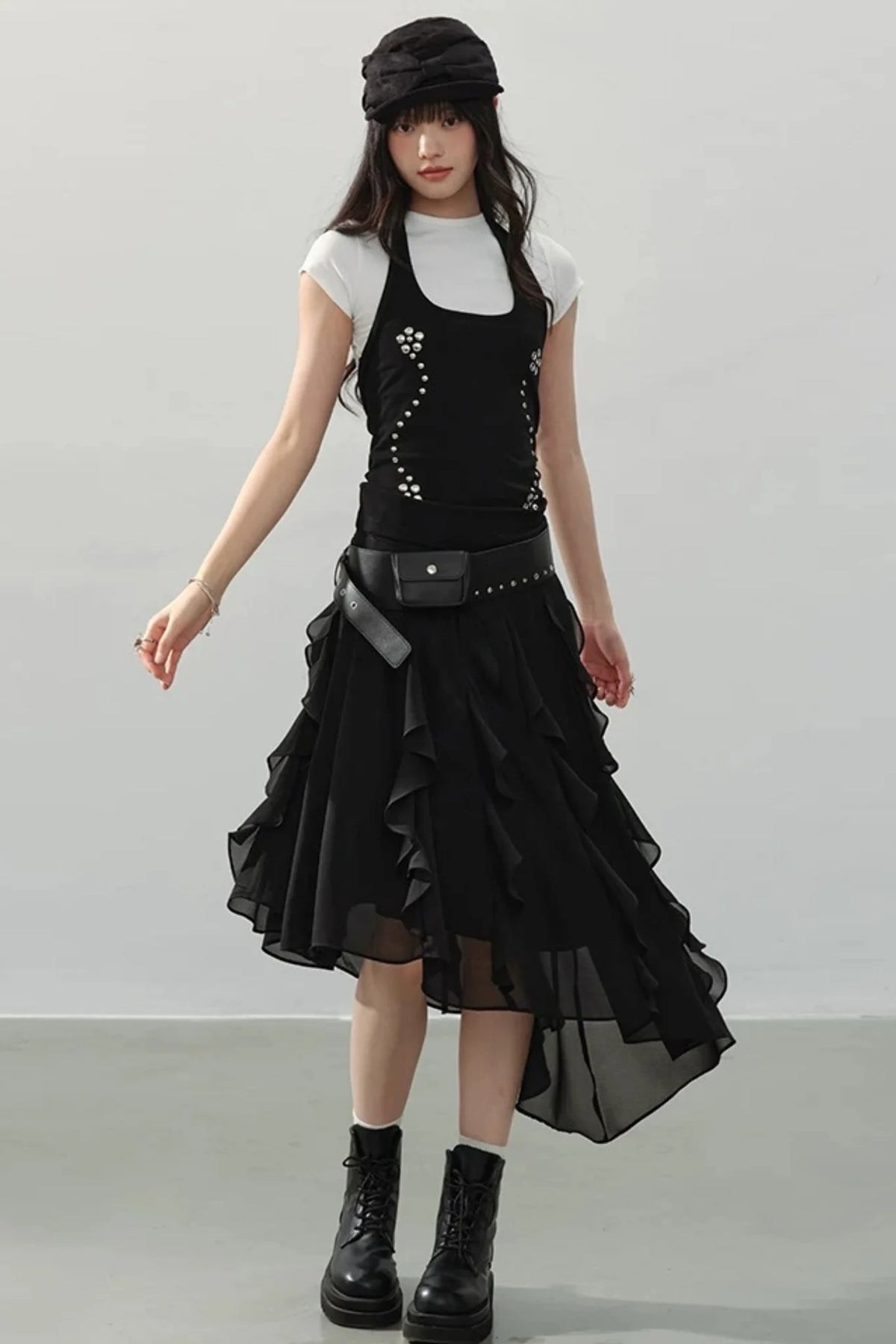 Parisian Shadows Chiffon Skirt
