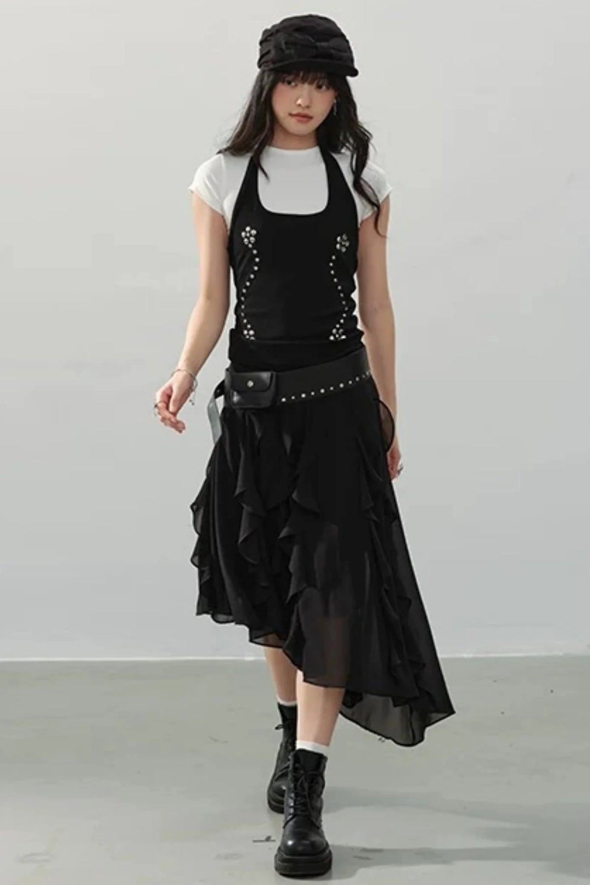 Parisian Shadows Chiffon Skirt