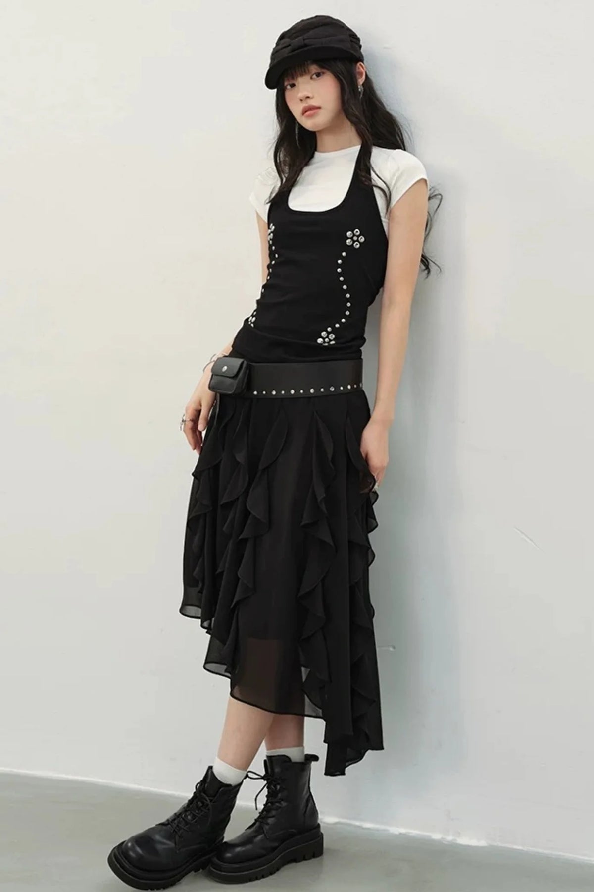 Parisian Shadows Chiffon Skirt