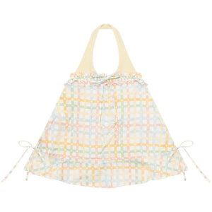 Pastel Plaid Halter Neck Top