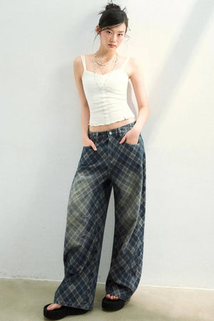 Patchwork Button Camisole Top