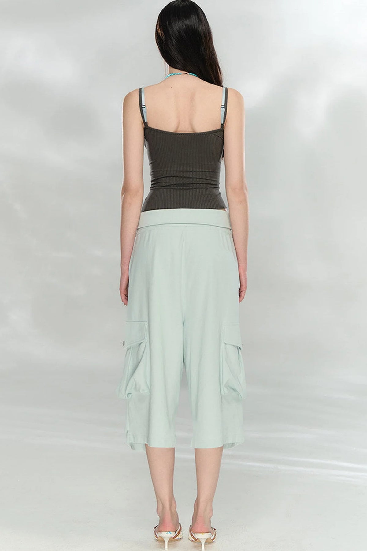 Patchwork Button Camisole Top
