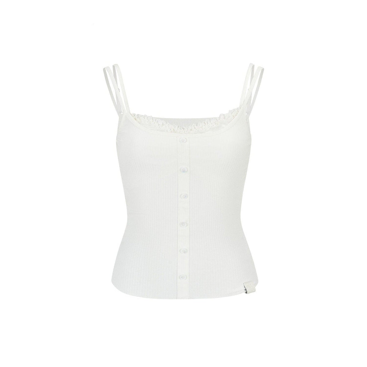 Patchwork Button Camisole Top
