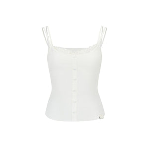 Patchwork Button Camisole Top