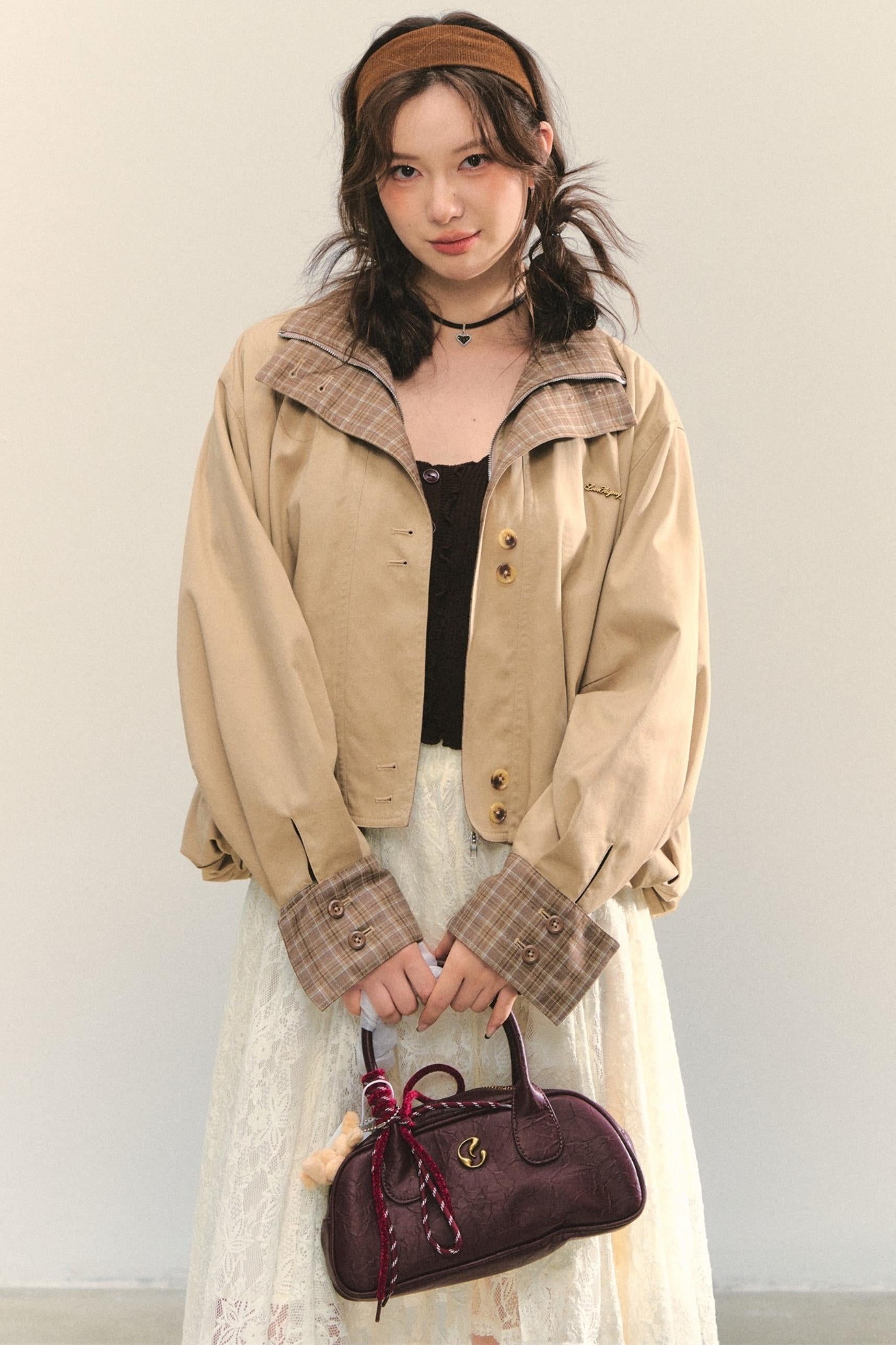 Patchwork Cocoon Jacket Set-Up