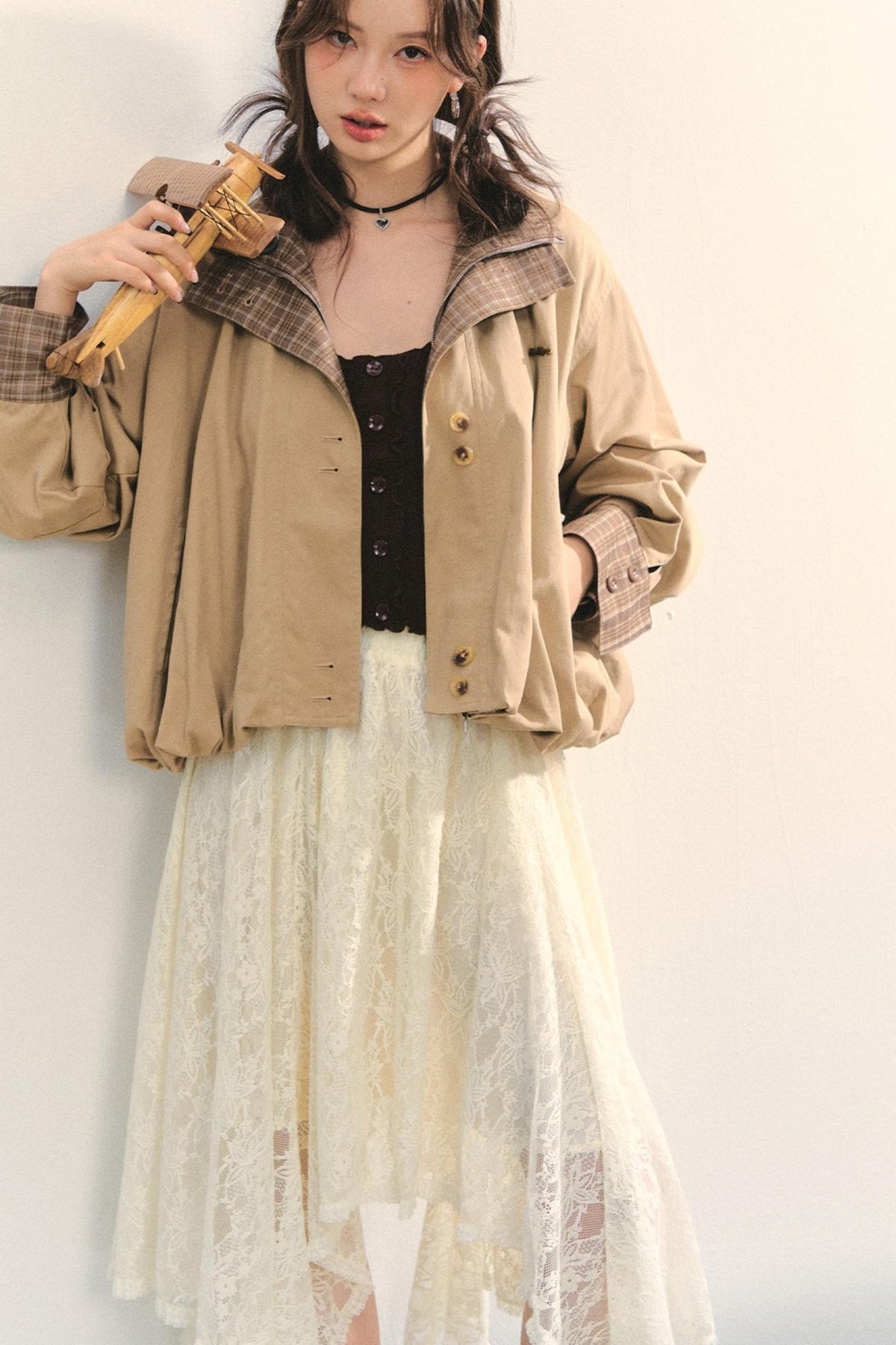 Patchwork Cocoon Jacket Set-Up