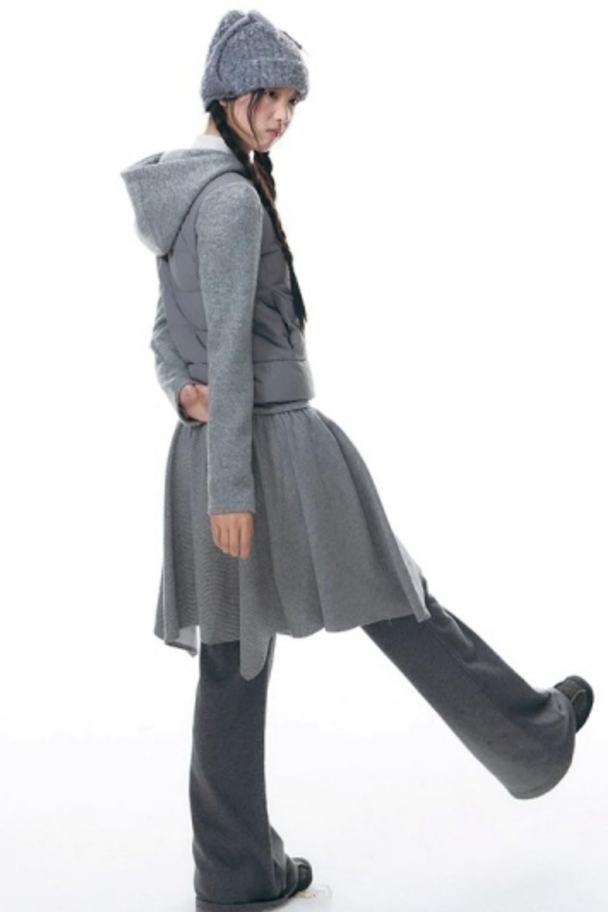 Patchwork Cropped Down Jacket
