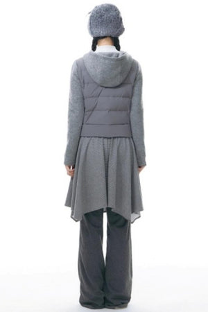 Patchwork Cropped Down Jacket