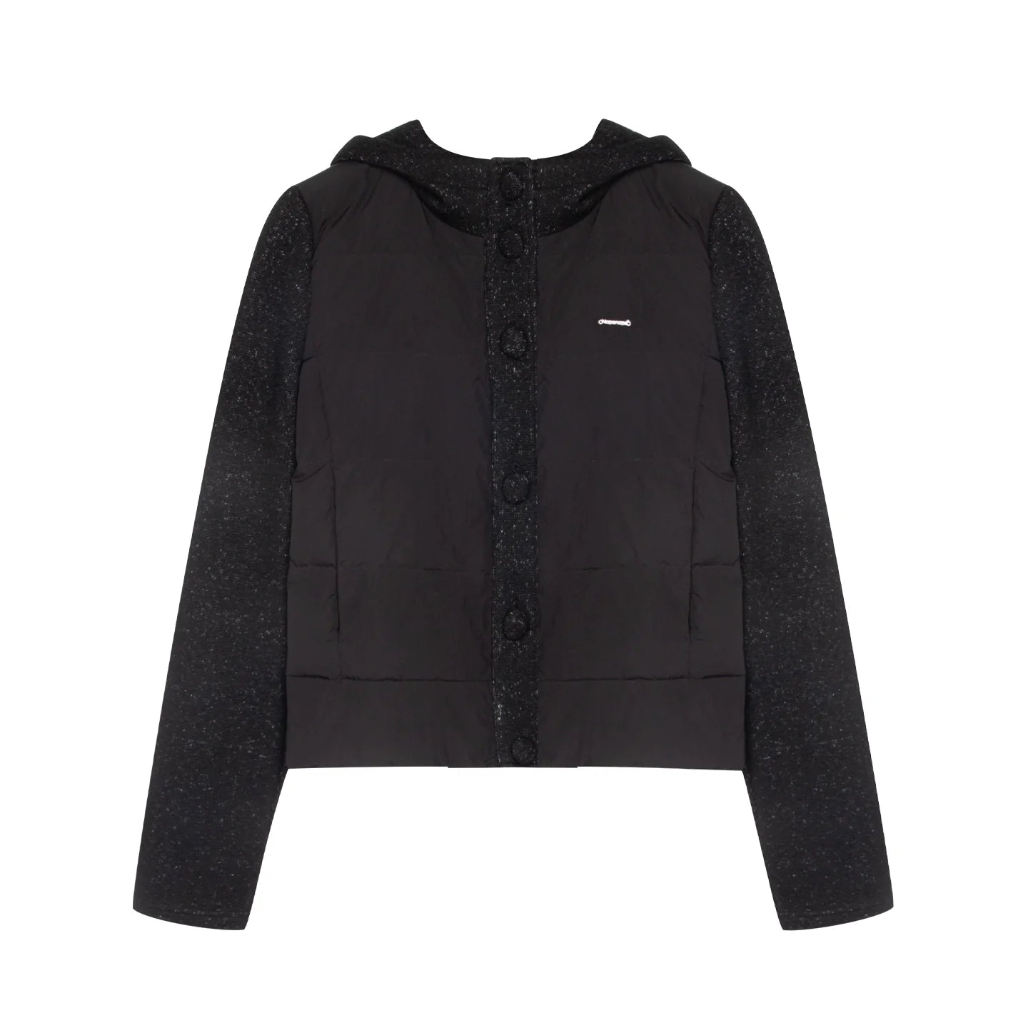 Patchwork Cropped Down Jacket