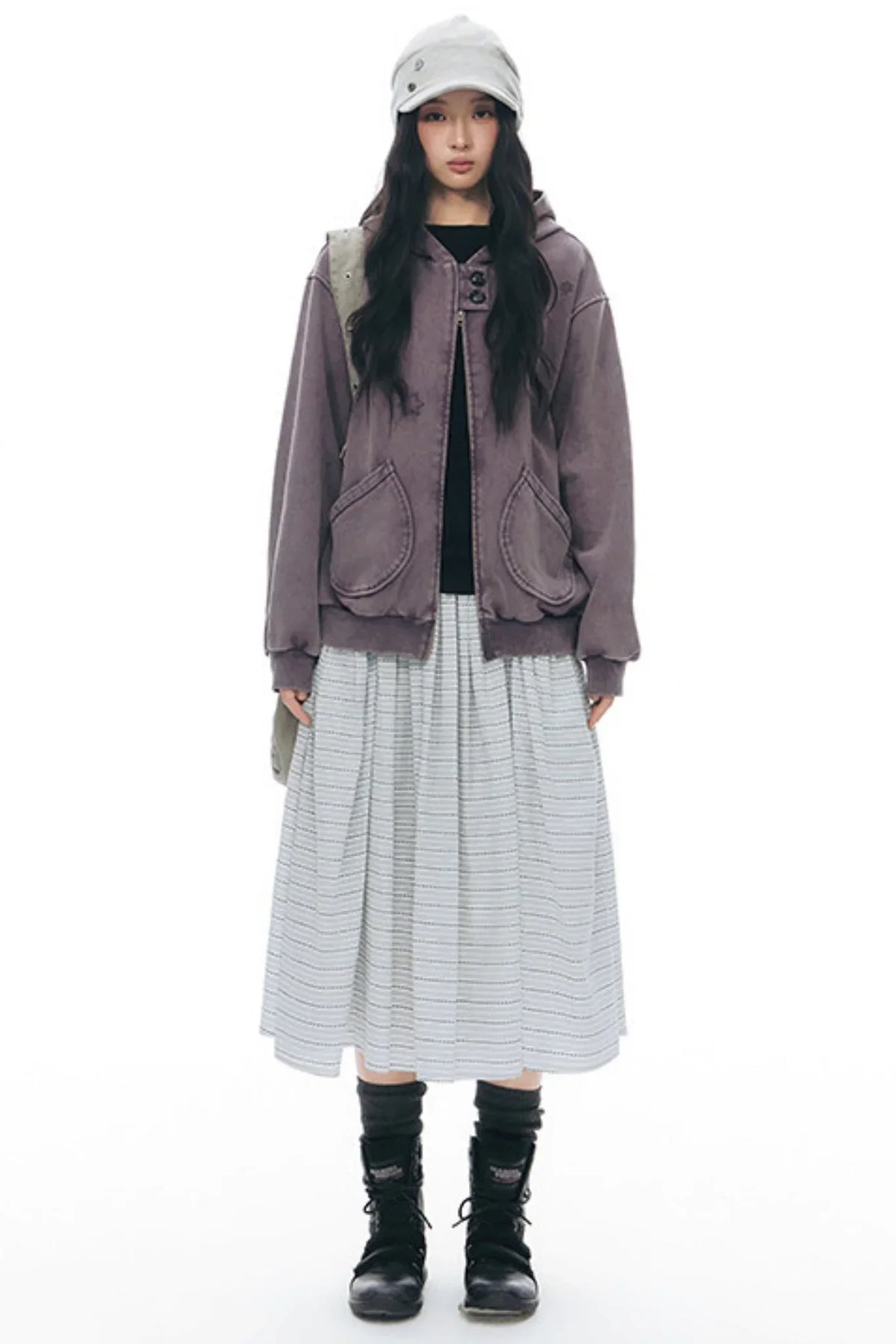 Patchwork Distressed Cardigan Jacket