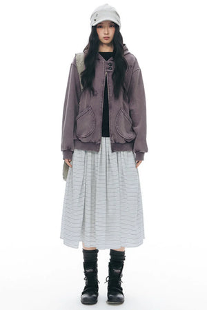 Patchwork Distressed Cardigan Jacket