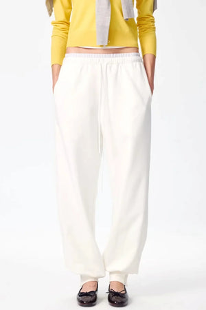 Patchwork Double Waistband Jogger Pants