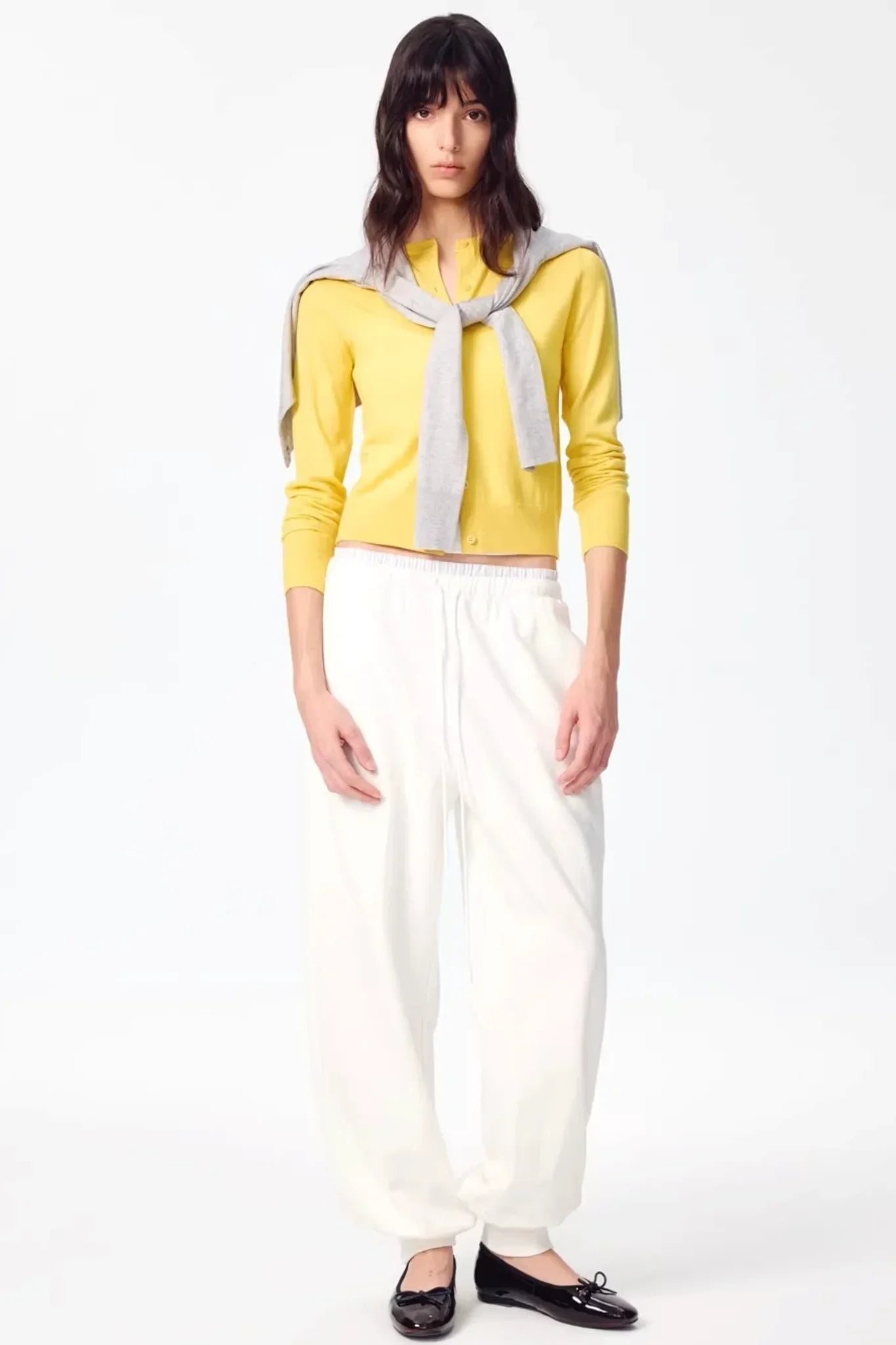 Patchwork Double Waistband Jogger Pants