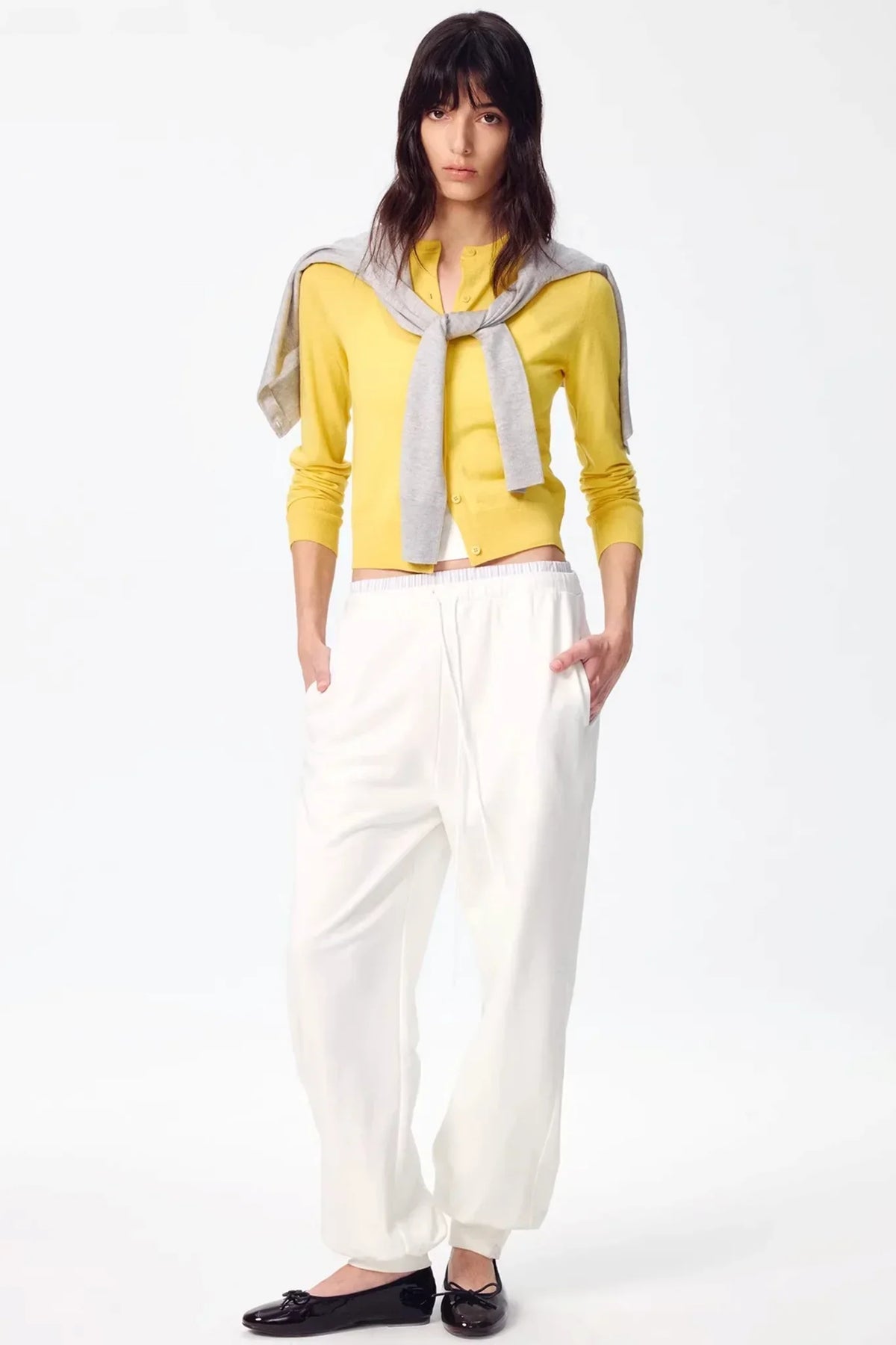 Patchwork Double Waistband Jogger Pants