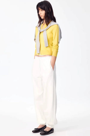 Patchwork Double Waistband Jogger Pants