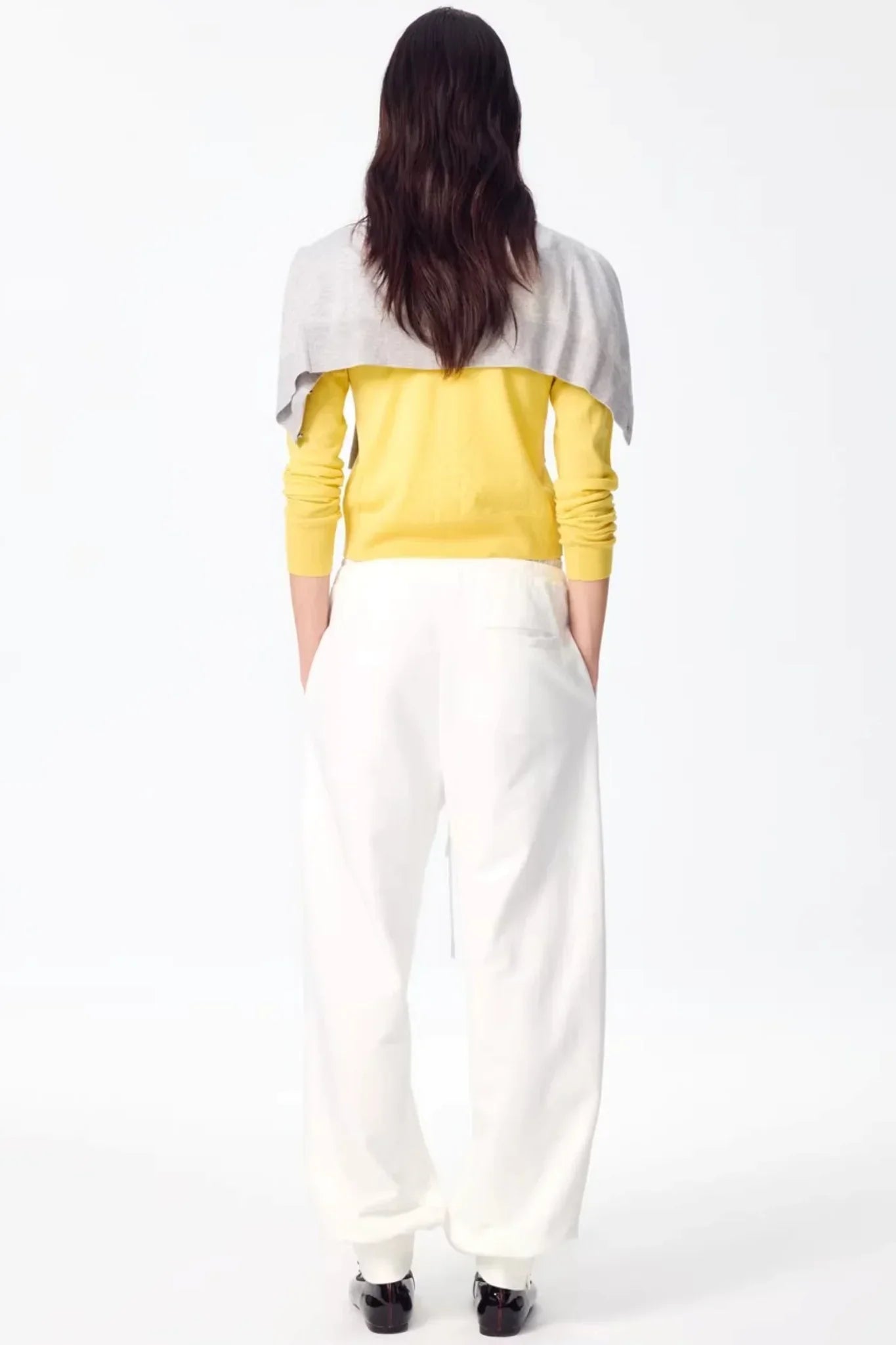 Patchwork Double Waistband Jogger Pants