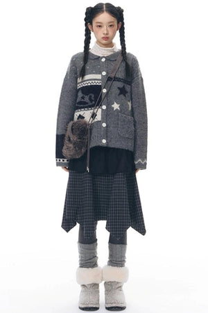 Patchwork Irregular Umbrella Skirt
