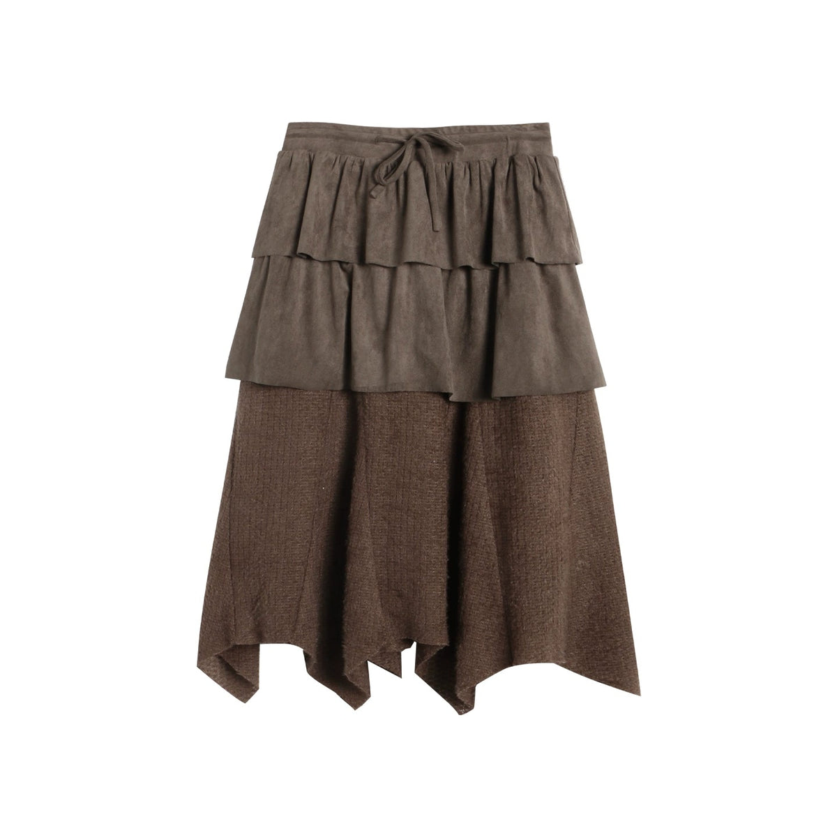 Patchwork Irregular Umbrella Skirt