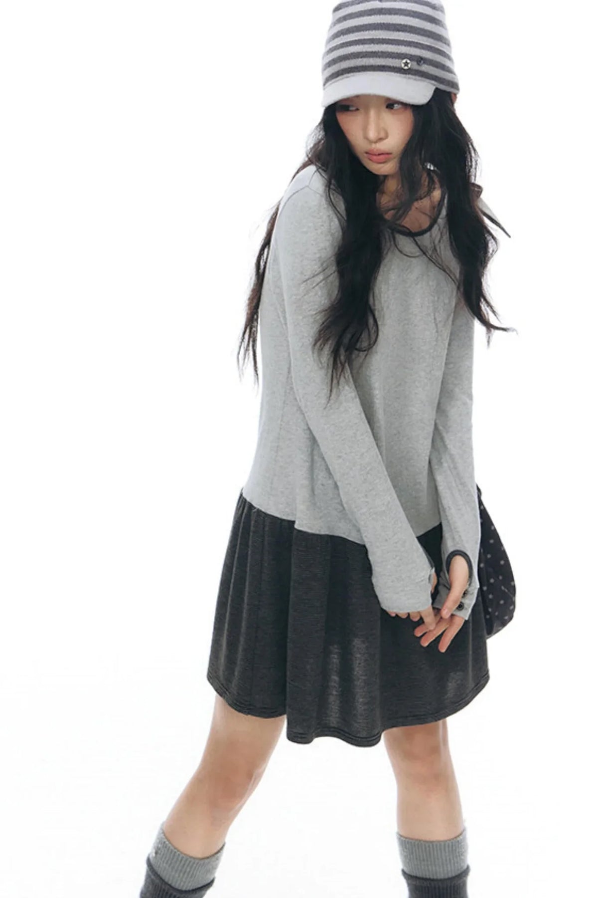 Patchwork Knit Dress