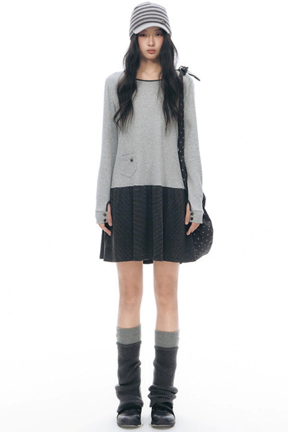 Patchwork Knit Dress