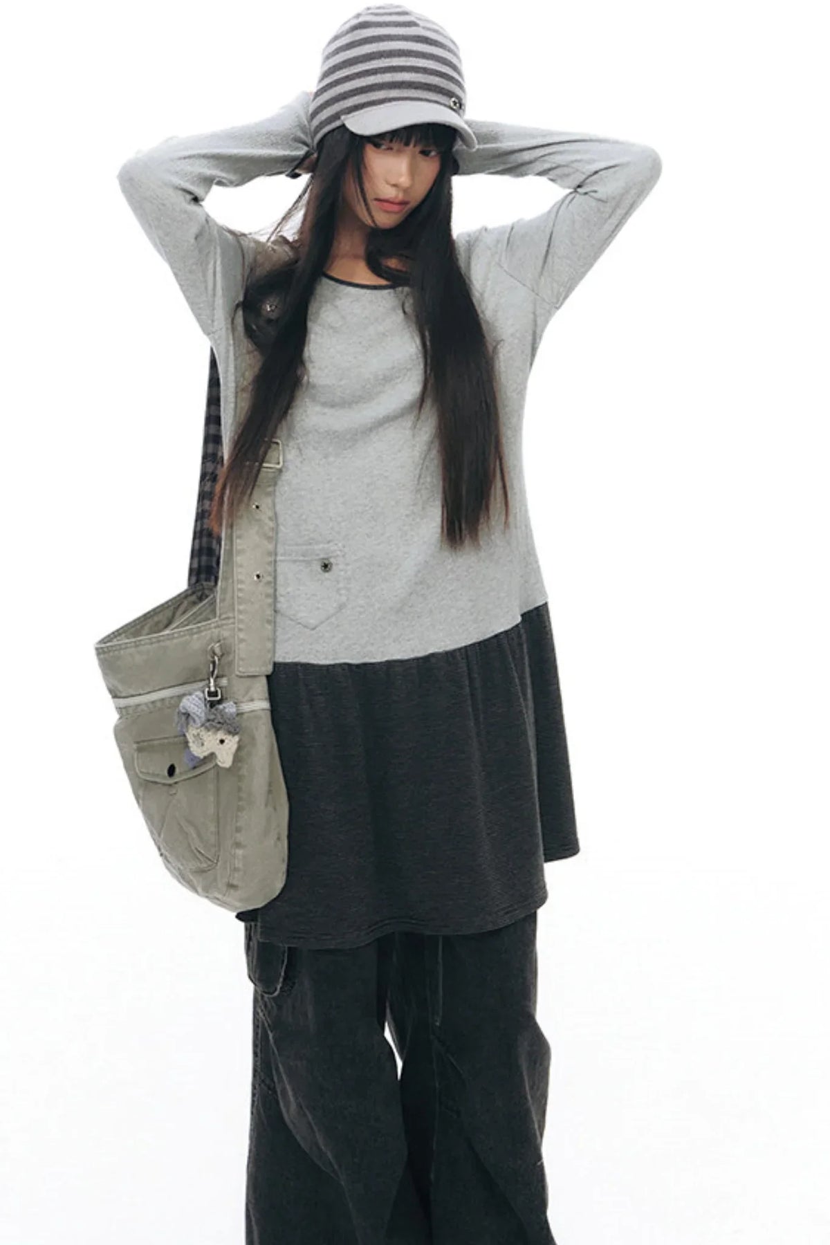 Patchwork Knit Dress
