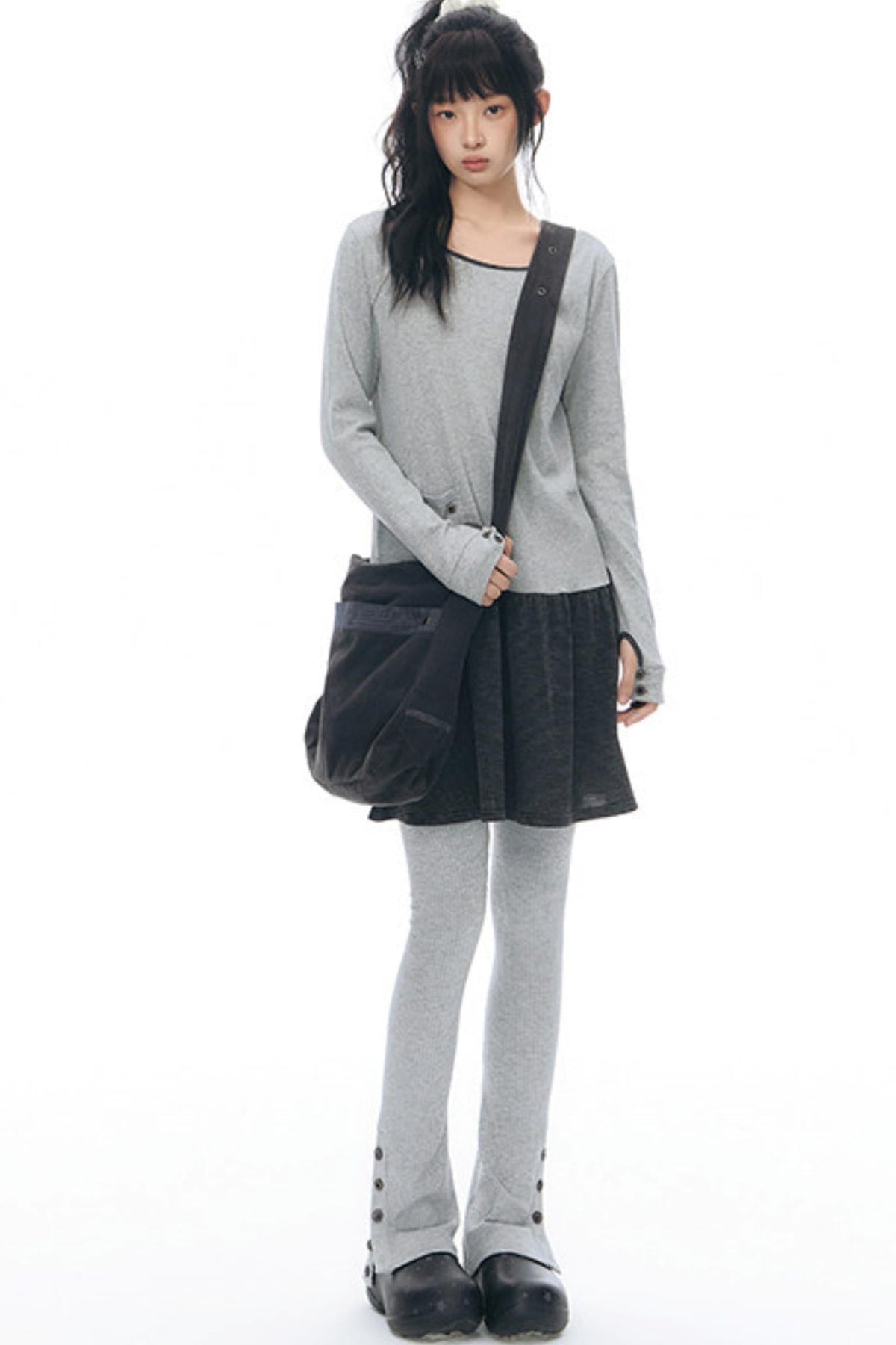 Patchwork Knit Dress