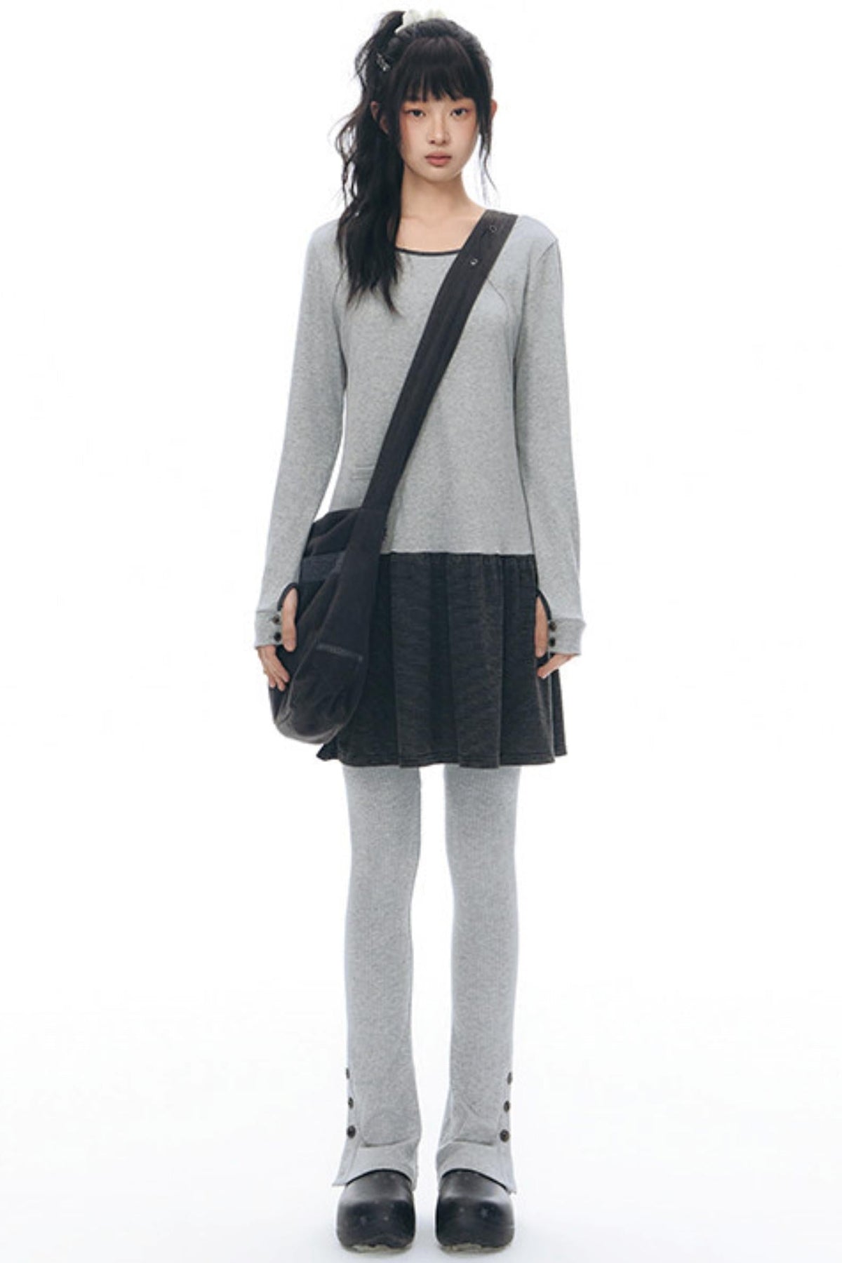 Patchwork Knit Dress
