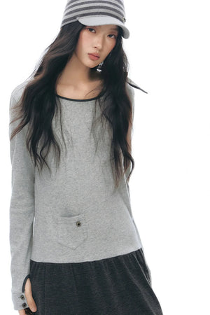 Patchwork Knit Dress