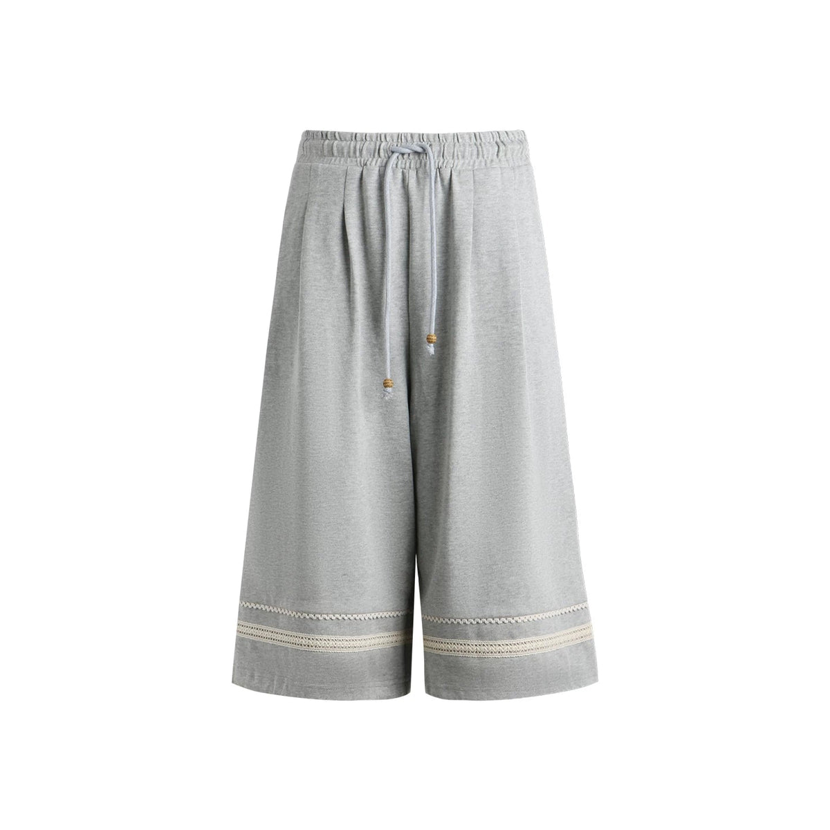 Patchwork Knit Mid-Length Casual Sweatpants