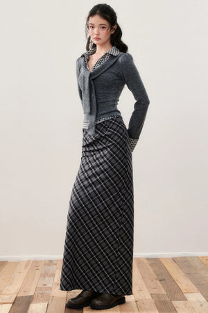 Patchwork Knit Strappy Top
