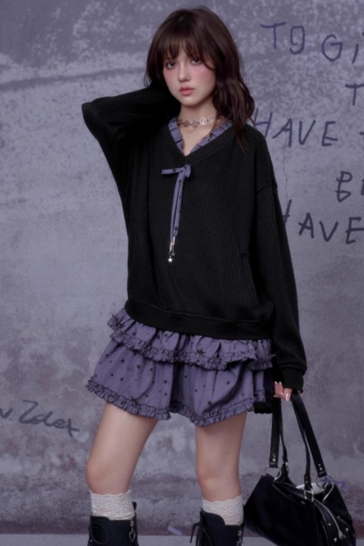 Patchwork Knitted Dress