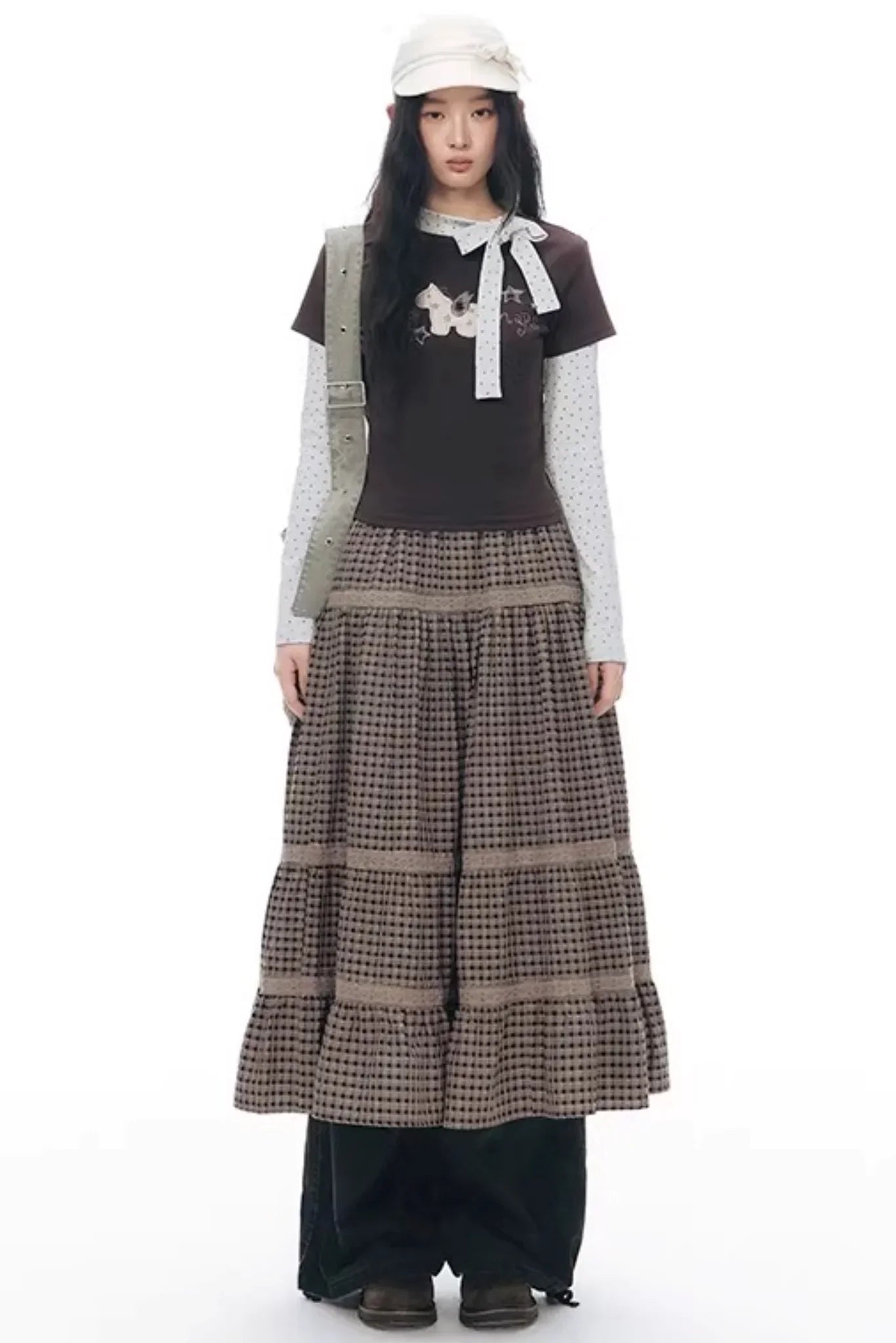 Patchwork Lace A-Line Skirt