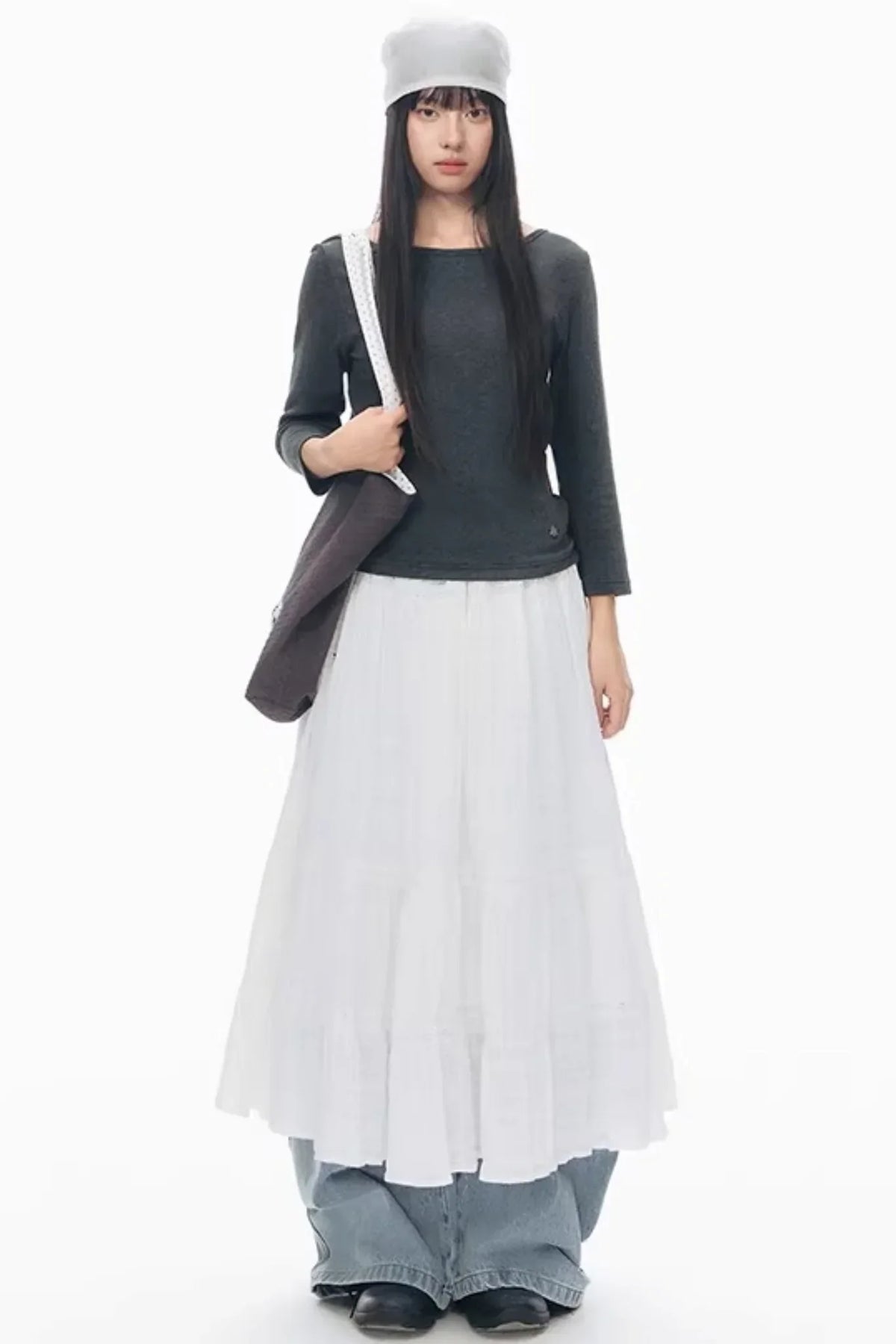 Patchwork Lace A-Line Skirt
