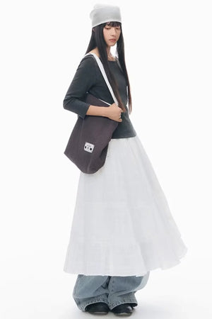 Patchwork Lace A-Line Skirt