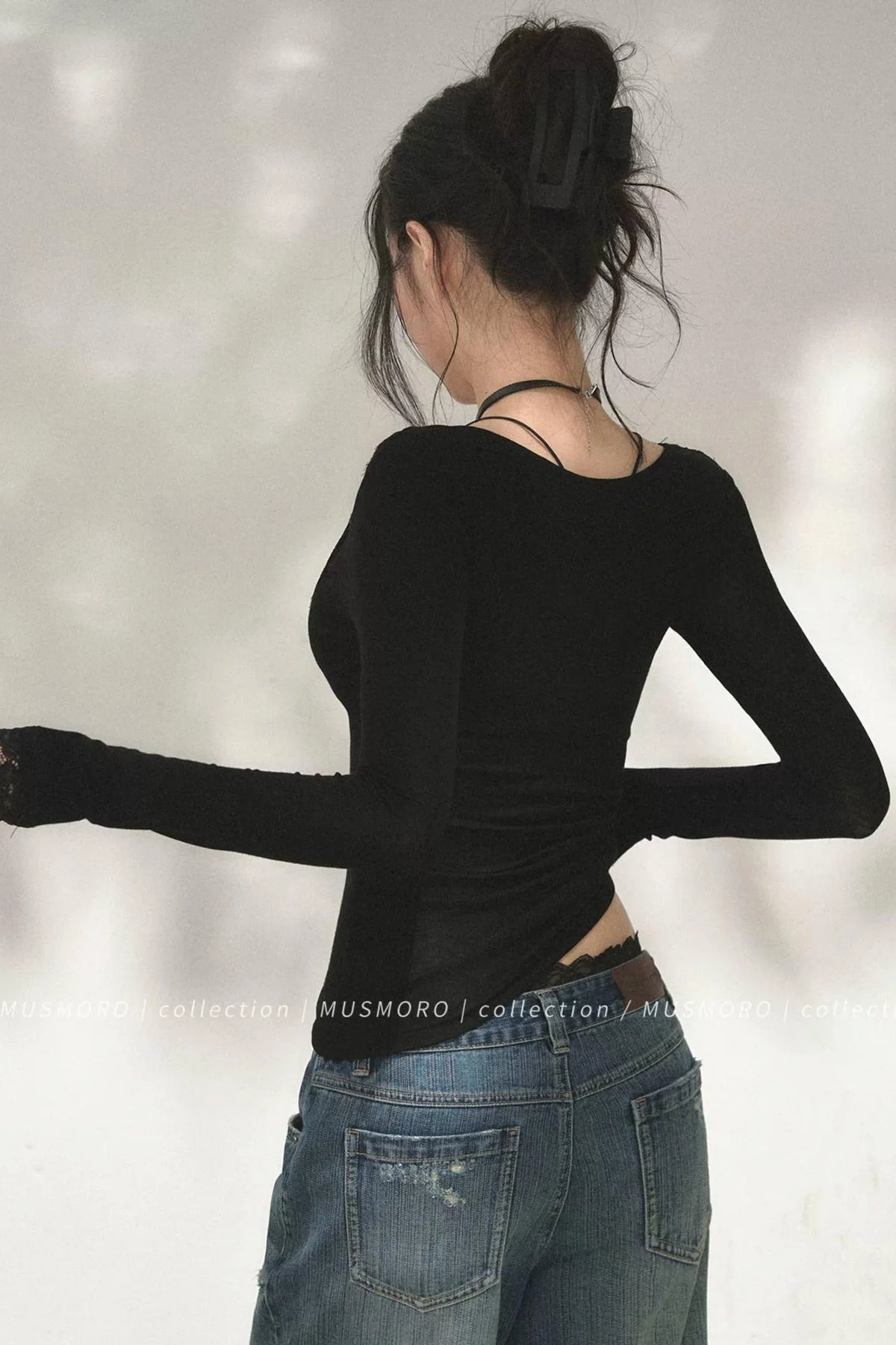 Patchwork Lace Knit Top