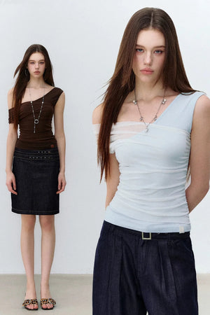 Patchwork Mesh Slimming Vest