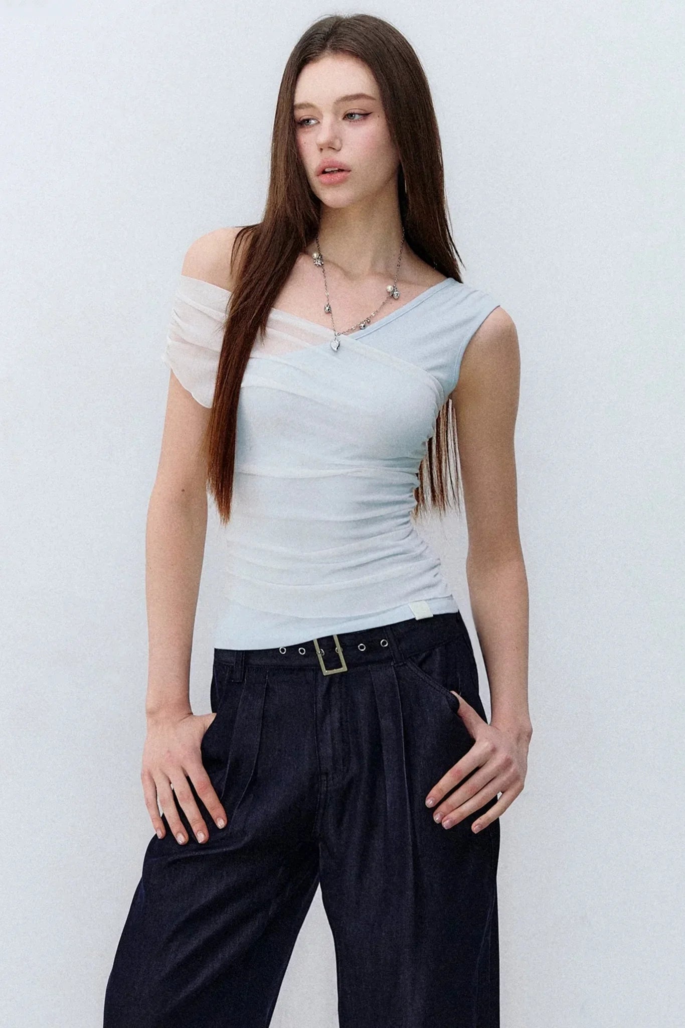 Patchwork Mesh Slimming Vest