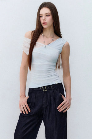 Patchwork Mesh Slimming Vest
