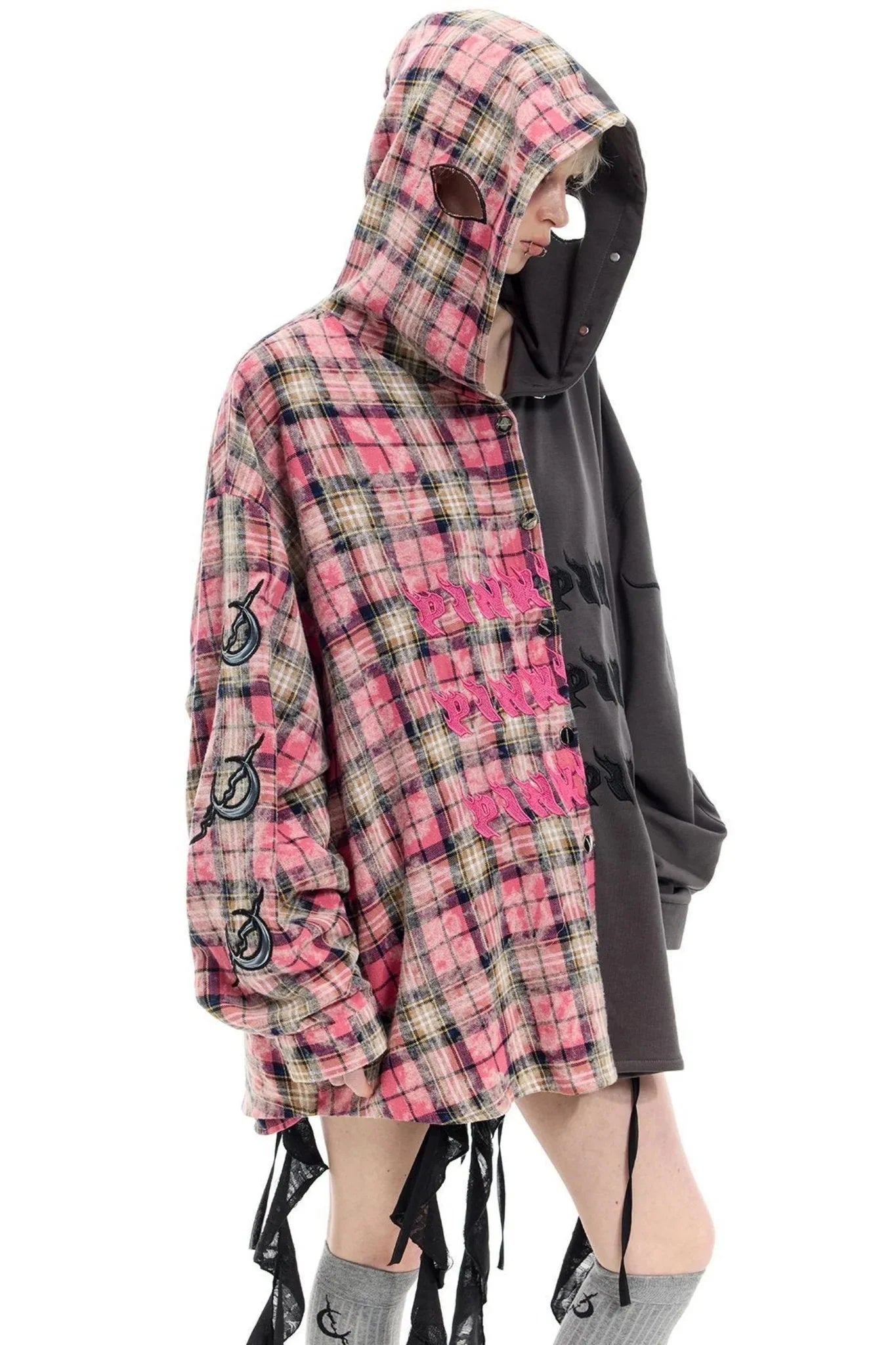 Patchwork Plaid Hoodie