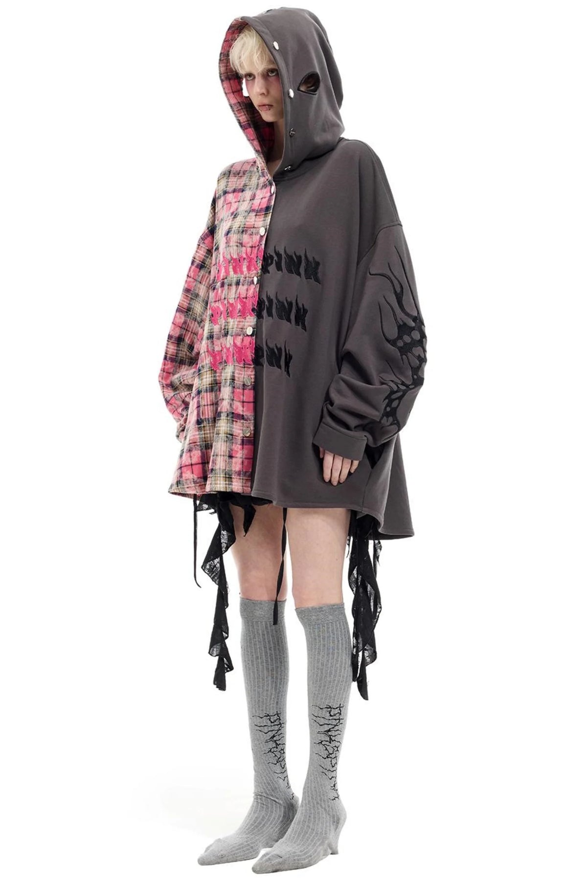 Patchwork Plaid Hoodie