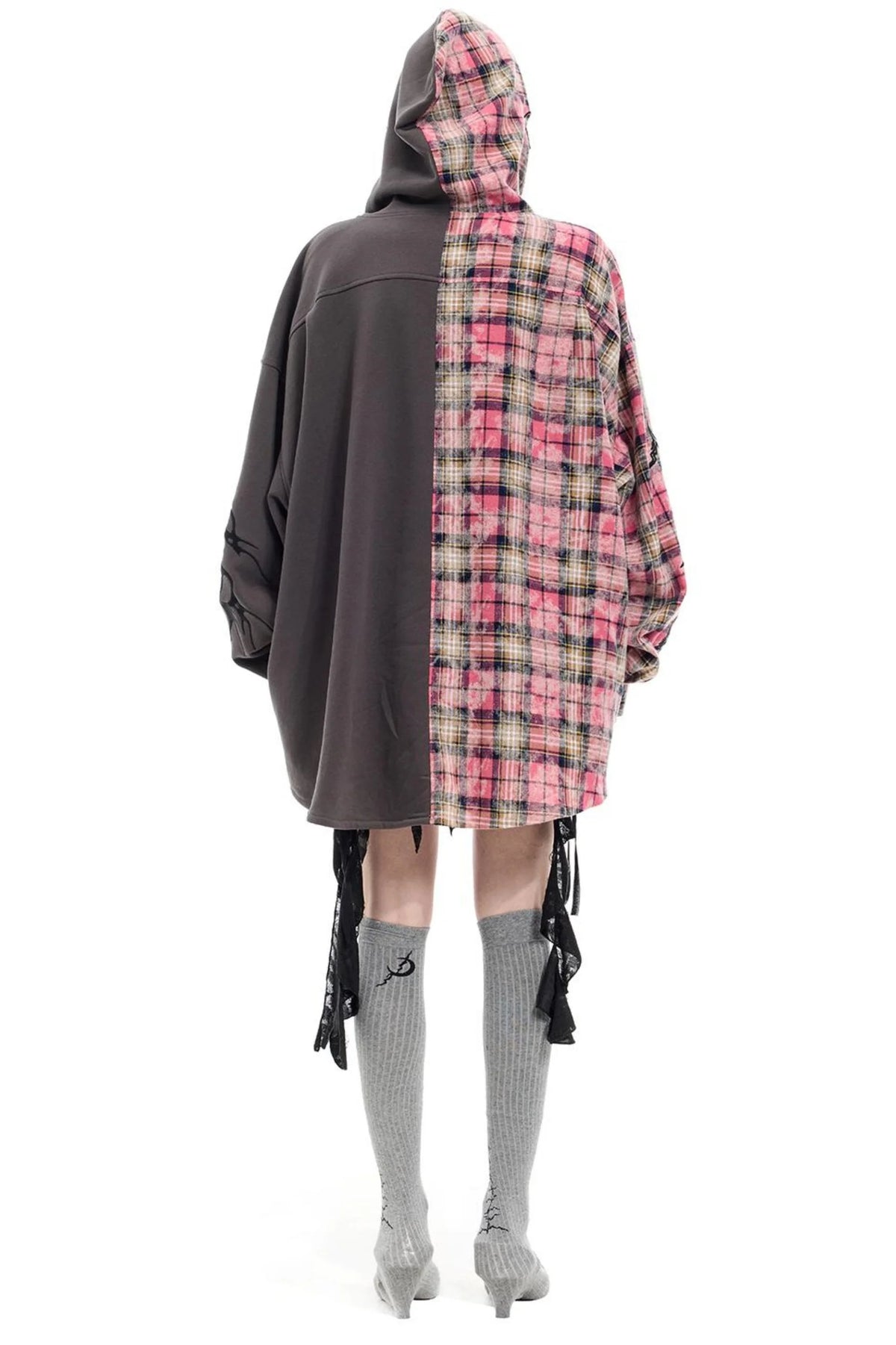 Patchwork Plaid Hoodie