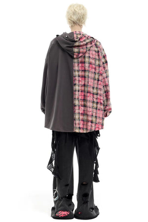 Patchwork Plaid Hoodie