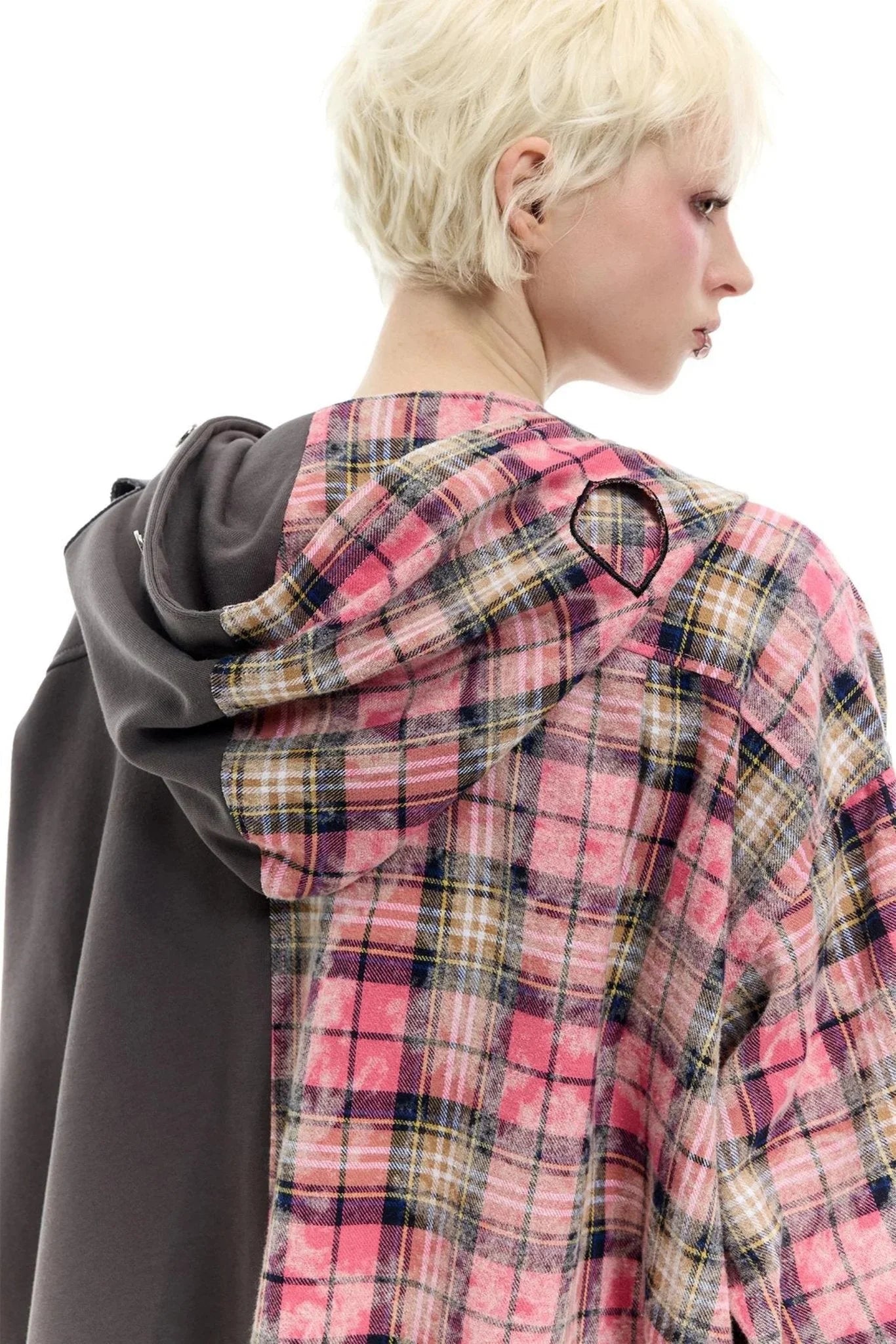 Patchwork Plaid Hoodie