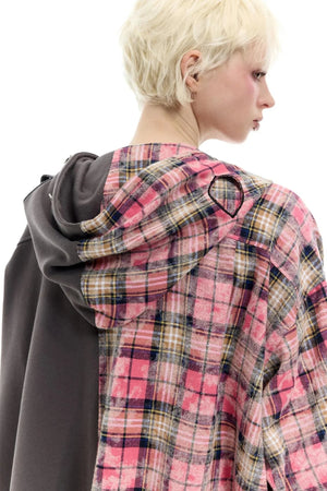 Patchwork Plaid Hoodie