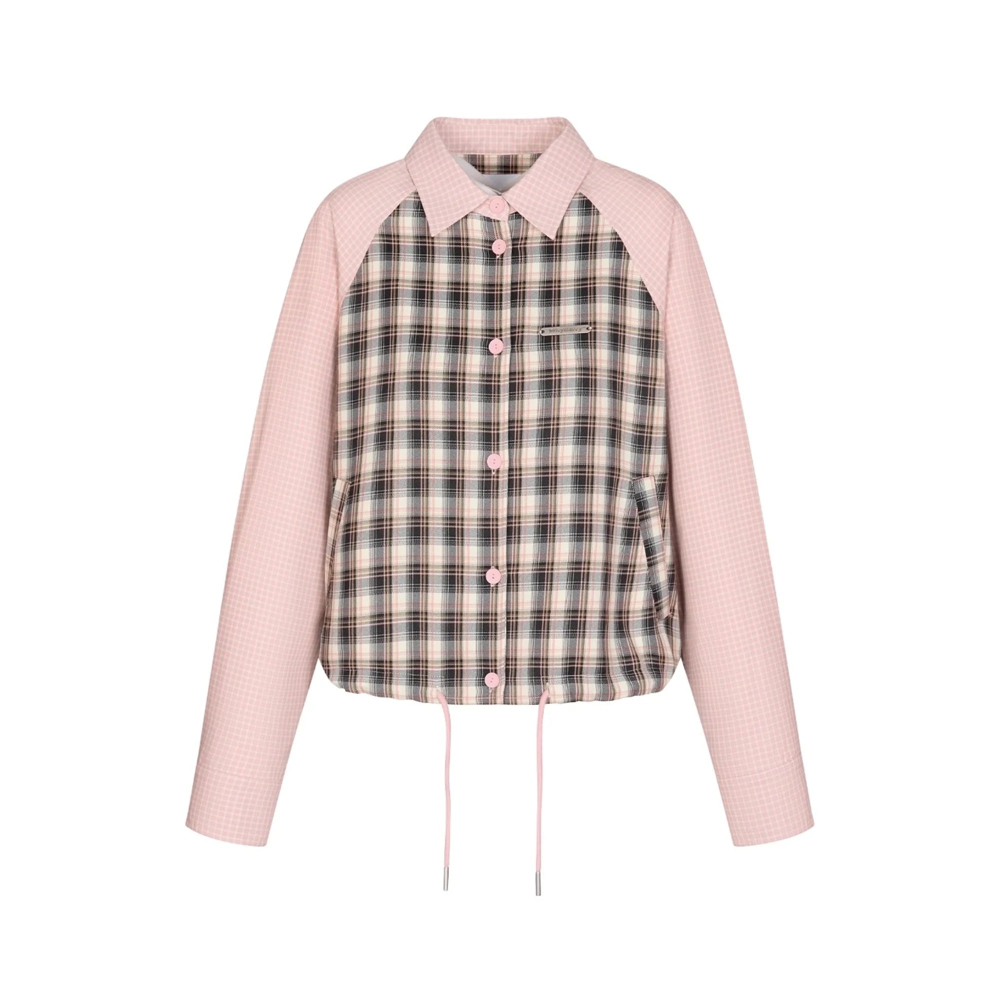 Patchwork Plaid Shirt Jacket