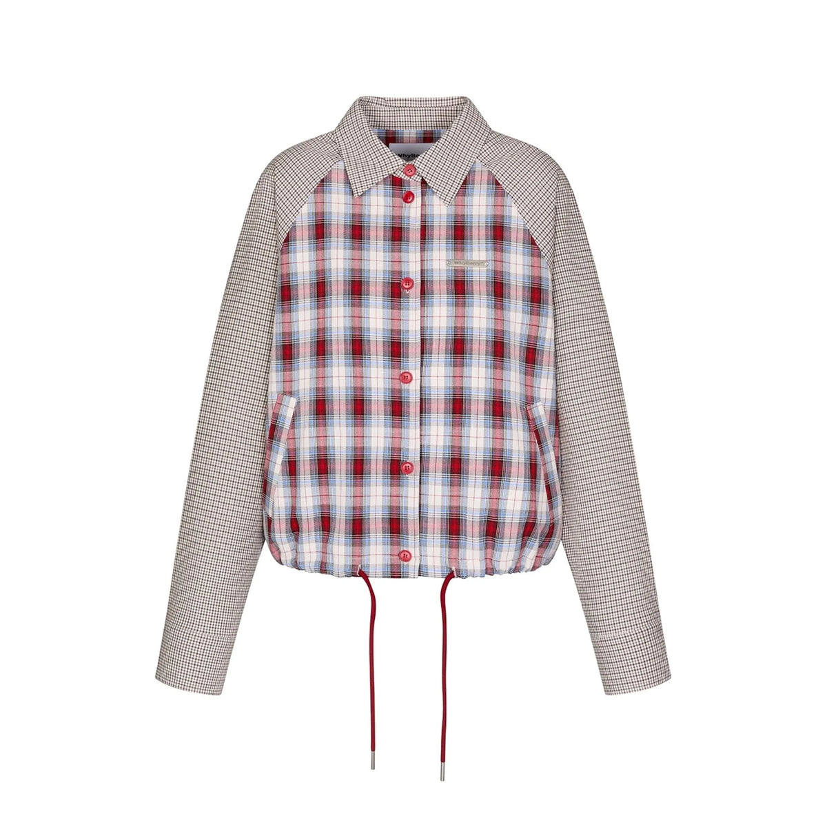 Patchwork Plaid Shirt Jacket