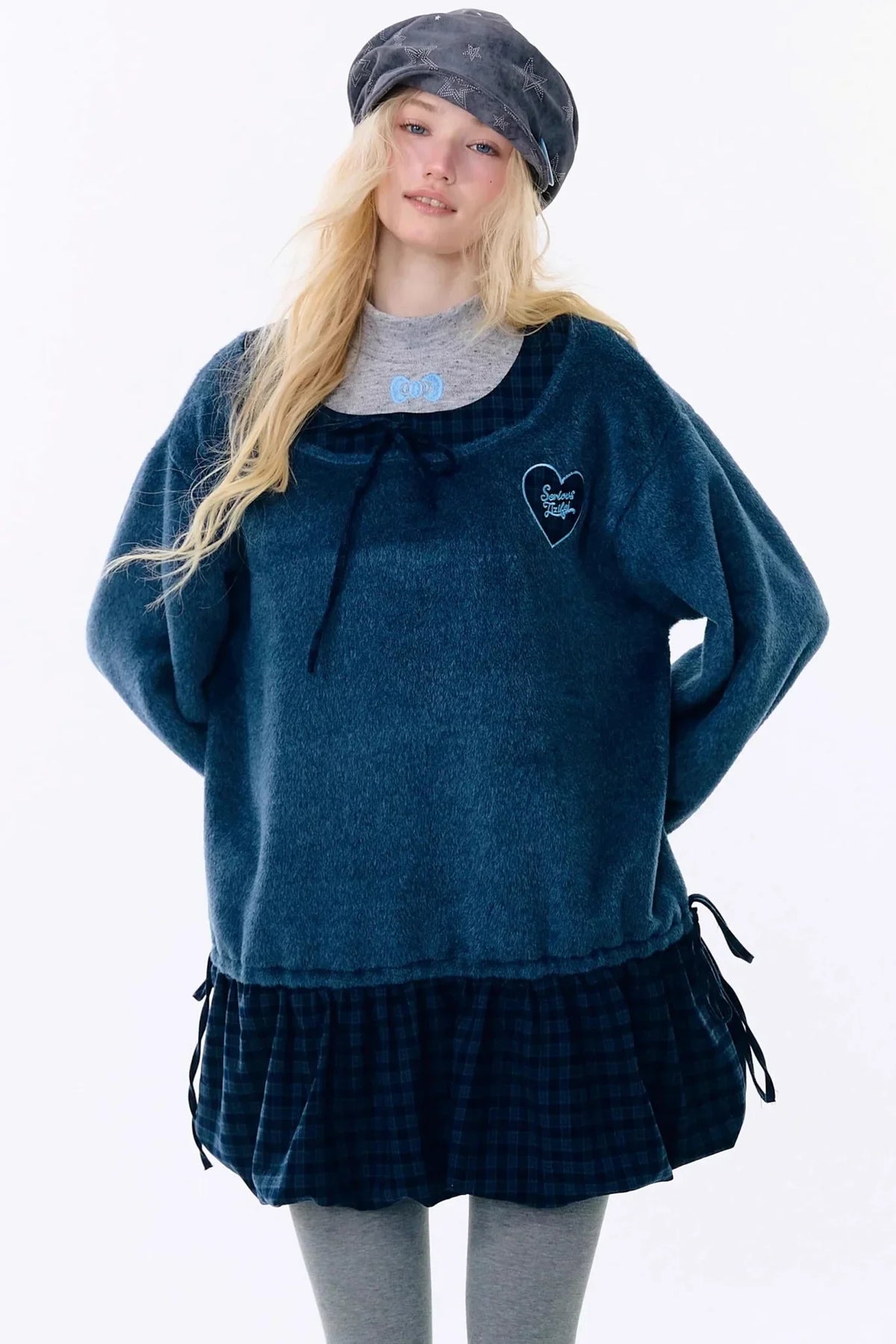 Patchwork Plaid Wool Dress