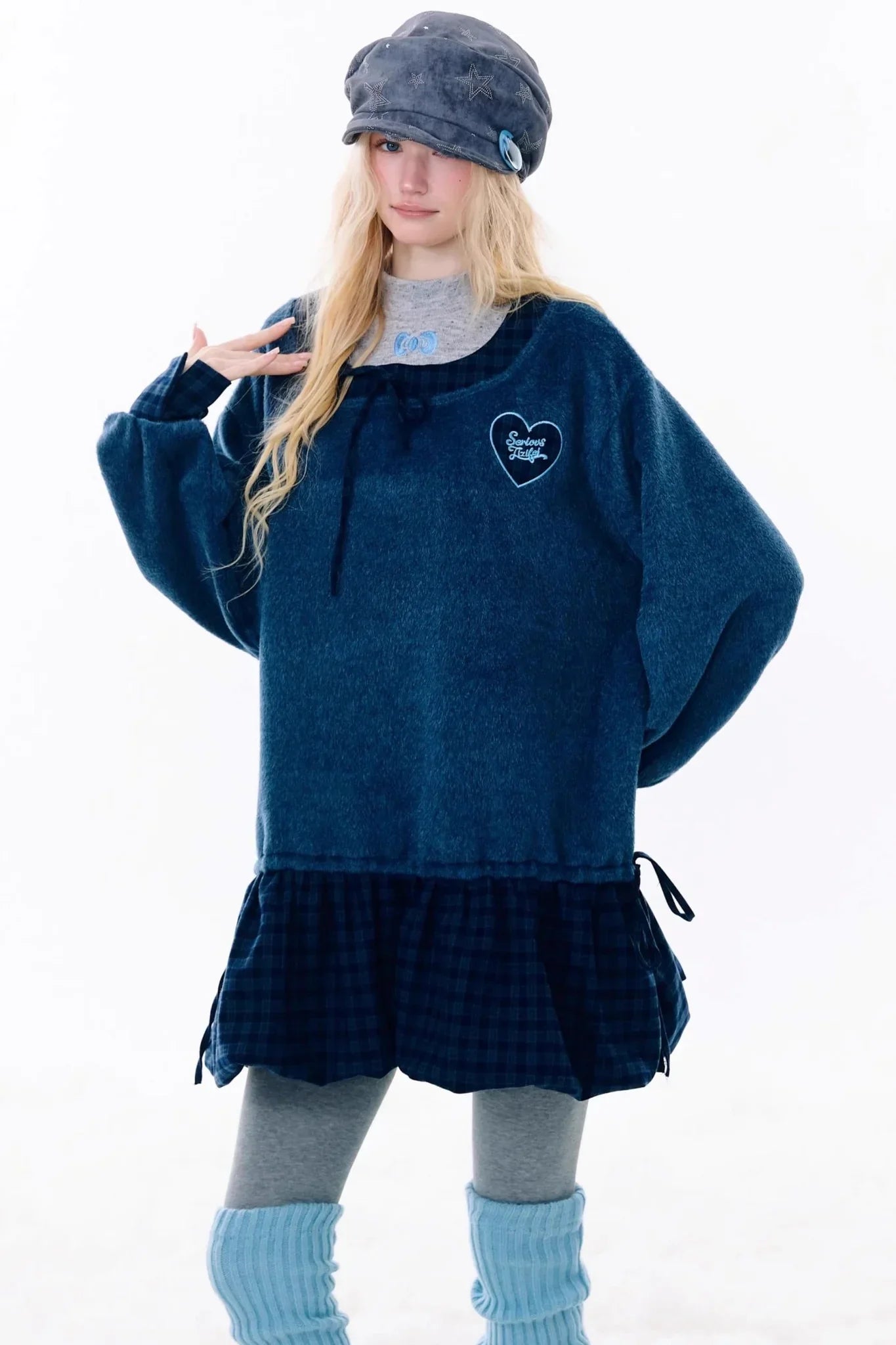 Patchwork Plaid Wool Dress
