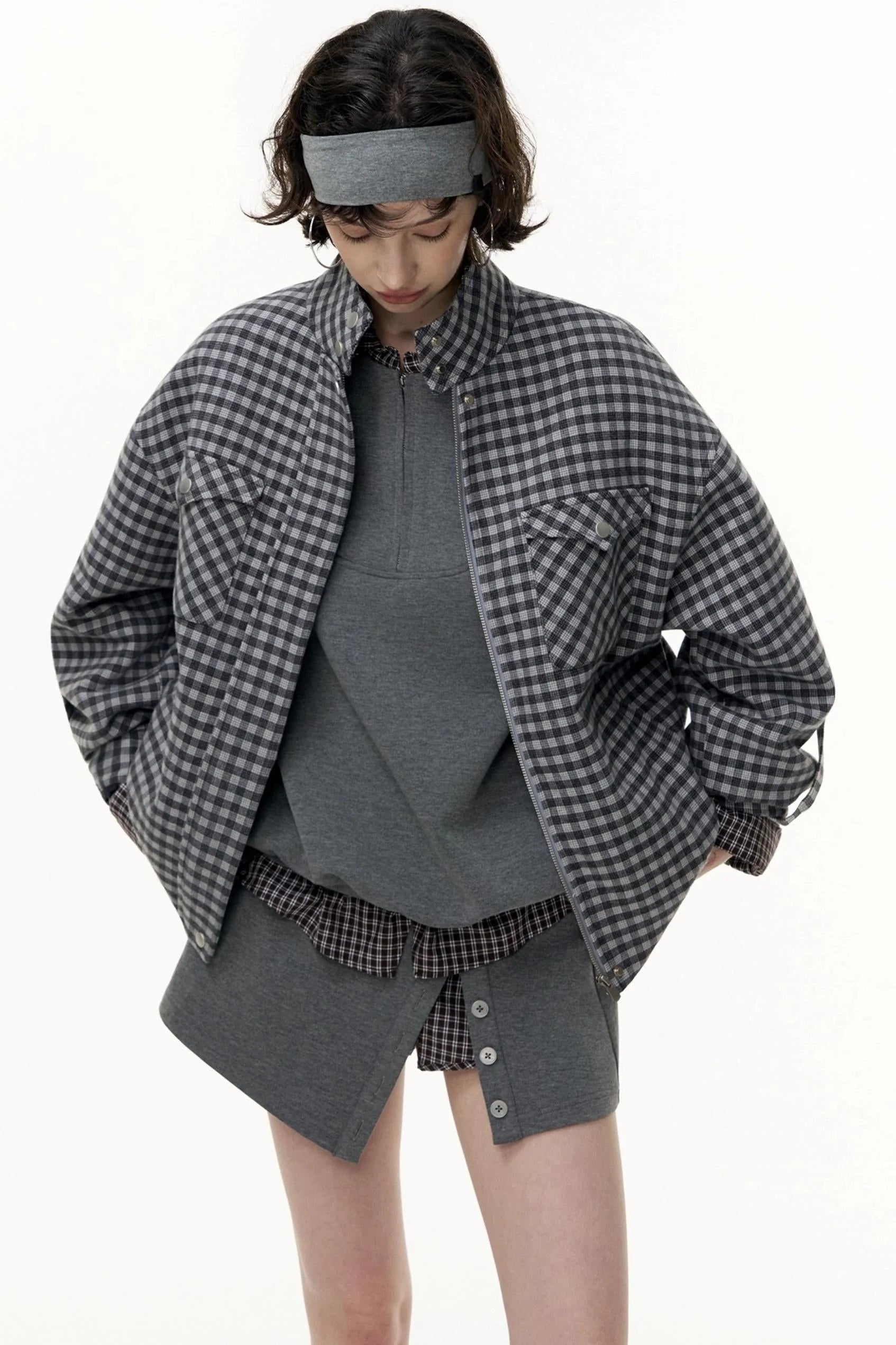 Patchwork Pullover Sweatshirt Set-Up