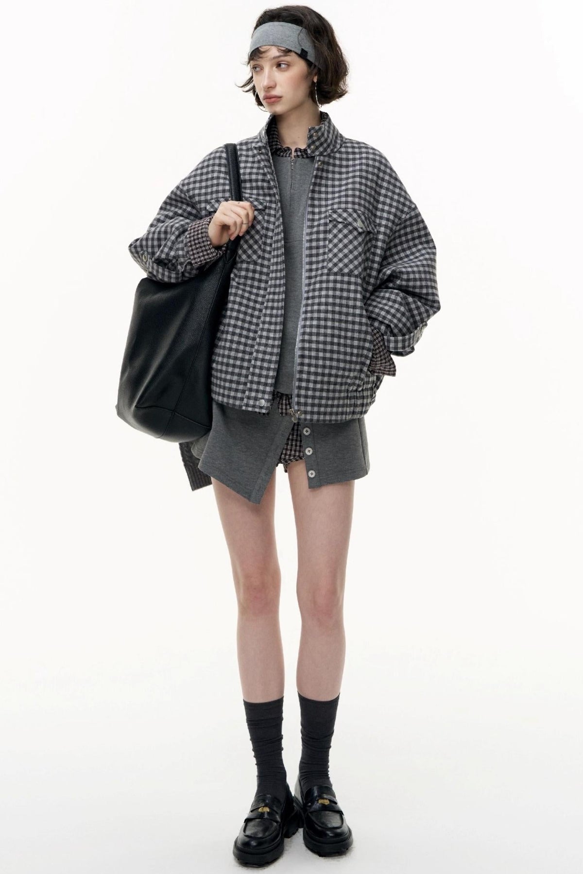 Patchwork Pullover Sweatshirt Set-Up